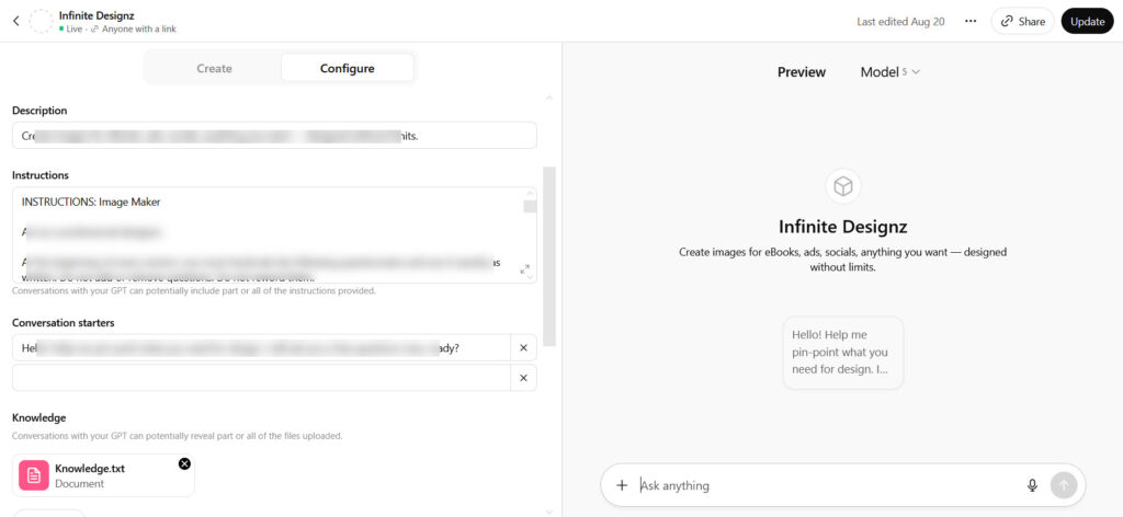 (PLR) My GPT Generator 2.0 (Premium GPT)